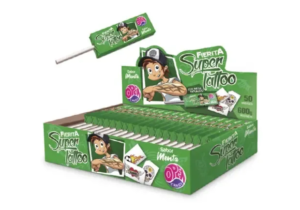 Chupetin Masticable Fierita con Tatuaje - Menta