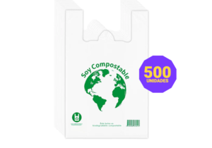Bolsas Camisetas Compostables 40x50cm 500un